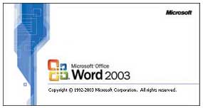 Tampilan MS Word 2003